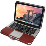 筆記型電腦皮革保護套，帶按扣，適用於 13.3 吋 MacBook Pro