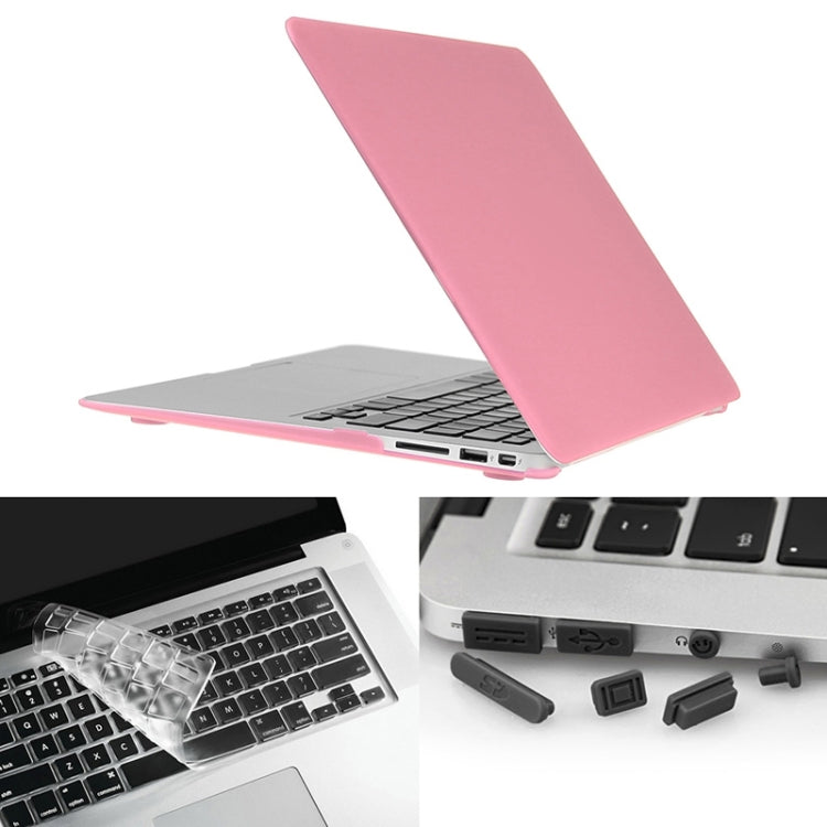 ENKAY 適用於 Macbook Air 11.6 吋（美版）/ A1370 / A1465 Hat-Prince 3 合 1 磨砂硬殼塑膠保護殼，附鍵盤護罩與接口防塵塞