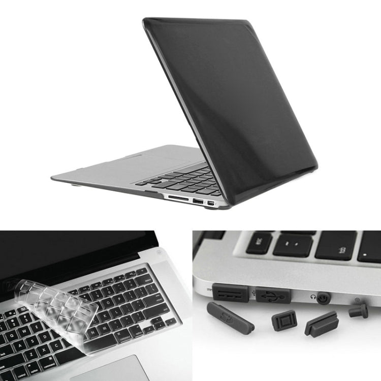 ENKAY 適用於 Macbook Air 11.6 吋（美版）/ A1370 / A1465 Hat-Prince 3 合 1 水晶硬殼塑料保護殼，附鍵盤保護膜及接口防塵塞