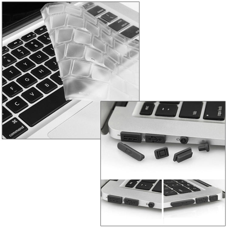 ENKAY 適用於 Macbook Air 11.6 吋（美版）/ A1370 / A1465 Hat-Prince 3 合 1 水晶硬殼塑料保護殼，附鍵盤保護膜及接口防塵塞