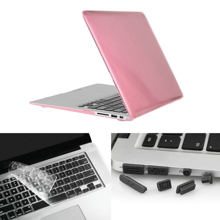 ENKAY 適用於 Macbook Air 13.3 吋（美版）/ A1369 / A1466 Hat-Prince 3 合 1 水晶硬殼塑膠保護殼，附鍵盤護罩及接口防塵塞