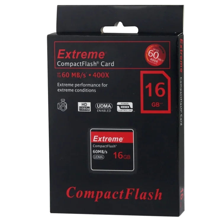 16GB 極速 Compact Flash 卡，400X 讀取速度，最高 60 MB/S（100% 真實容量），16GB