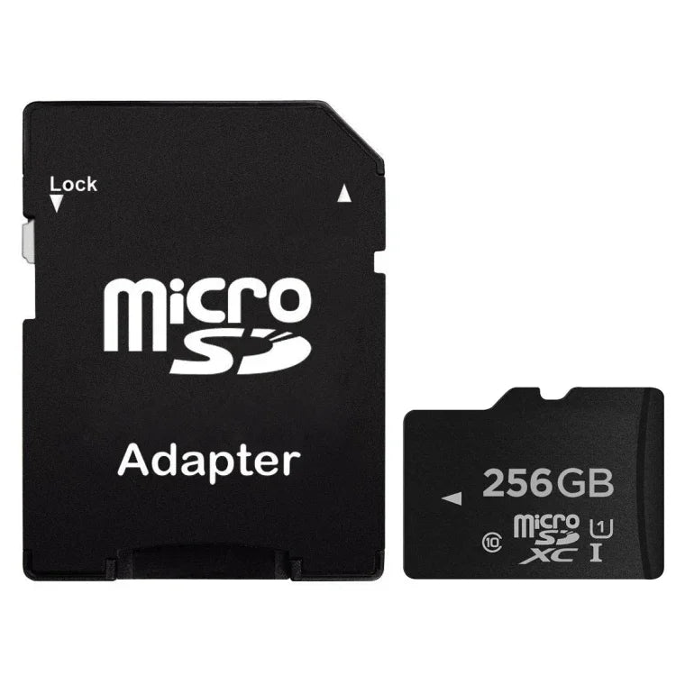 台灣製256GB高速Class 10 Micro SD(TF)記憶卡，寫入速度：8mb/s，讀取速度：12mb/s（100%實際容量），256GB裸卡