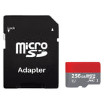 256GB高速Class 10 TF/Micro SDHC UHS-1(U1)記憶卡，寫入速度：15mb/s，讀取速度：30mb/s（100%實際容量），256GB