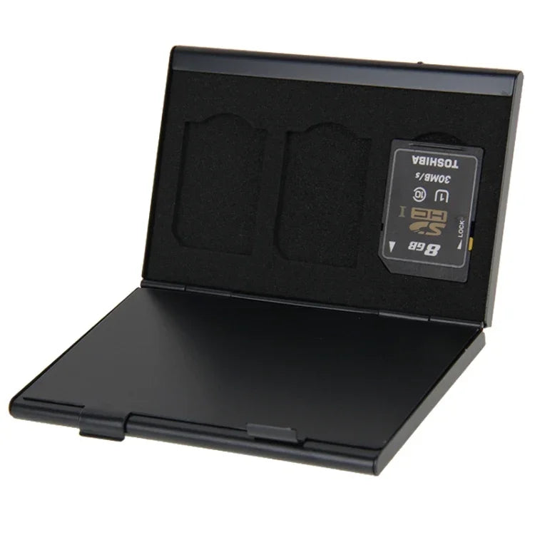 2個3合1記憶卡保護盒，適用SD卡，尺寸：93mm (L) x 62mm (W) x 10mm (H)