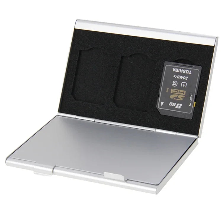 2個3合1記憶卡保護盒，適用SD卡，尺寸：93mm (L) x 62mm (W) x 10mm (H)