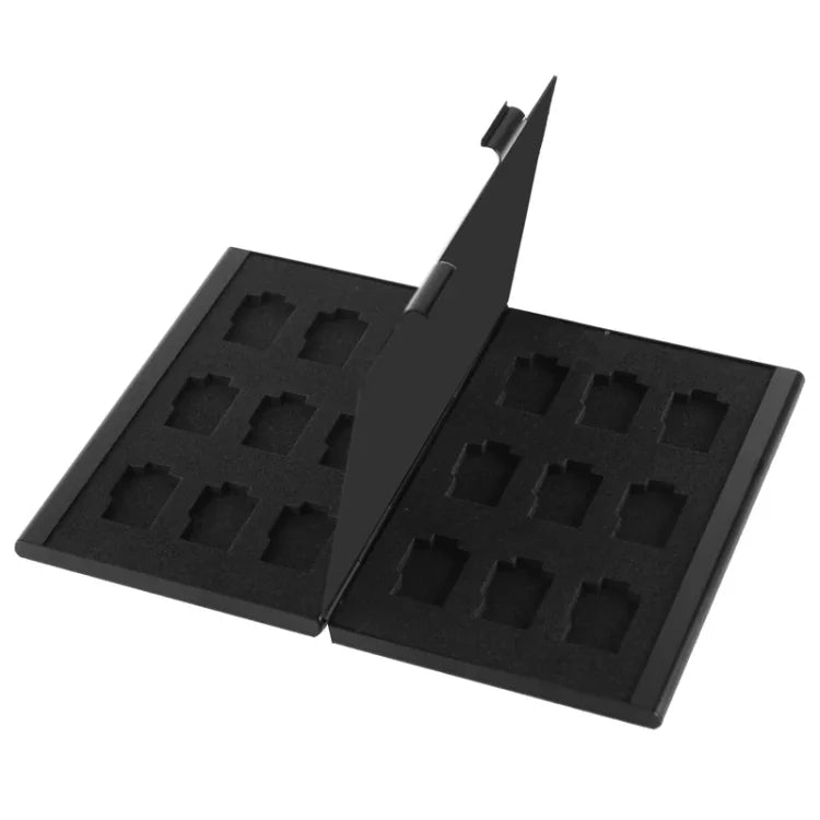 2個9合1記憶卡保護盒，適用TF卡，尺寸：93mm (L) x 62mm (W) x 10mm