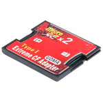 2插槽Micro SD轉CF Compact Flash記憶卡轉接器，2插槽