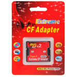 2插槽Micro SD轉CF Compact Flash記憶卡轉接器，2插槽