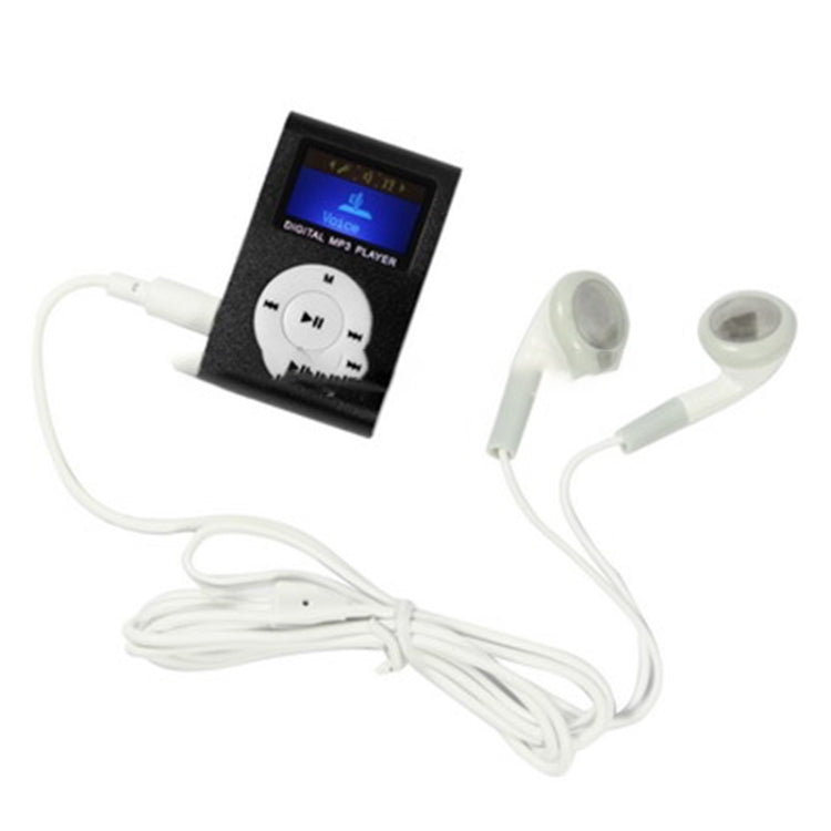 TF / Micro SD卡槽MP3播放器，帶LCD螢幕，金屬夾，帶LCD螢幕