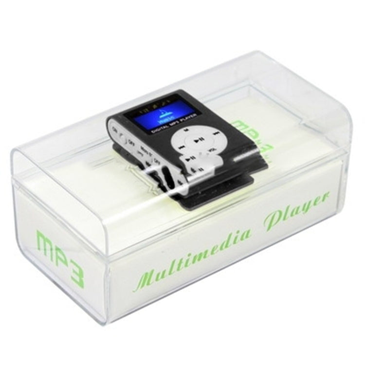 TF / Micro SD卡槽MP3播放器，帶LCD螢幕，金屬夾，帶LCD螢幕
