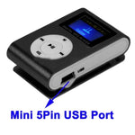 TF / Micro SD卡槽MP3播放器，帶LCD螢幕，金屬夾，帶LCD螢幕
