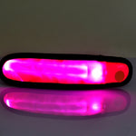 電池供電螢光棒夾式標記聚合物條LED燈手電筒，LED品紅色，LED綠色，LED橙色