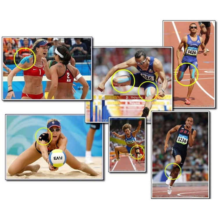 防水運動肌肉護理運動貼紮繃帶，尺寸：5m(L) x 2.5cm(W)，尺寸：5m x 2.5cm