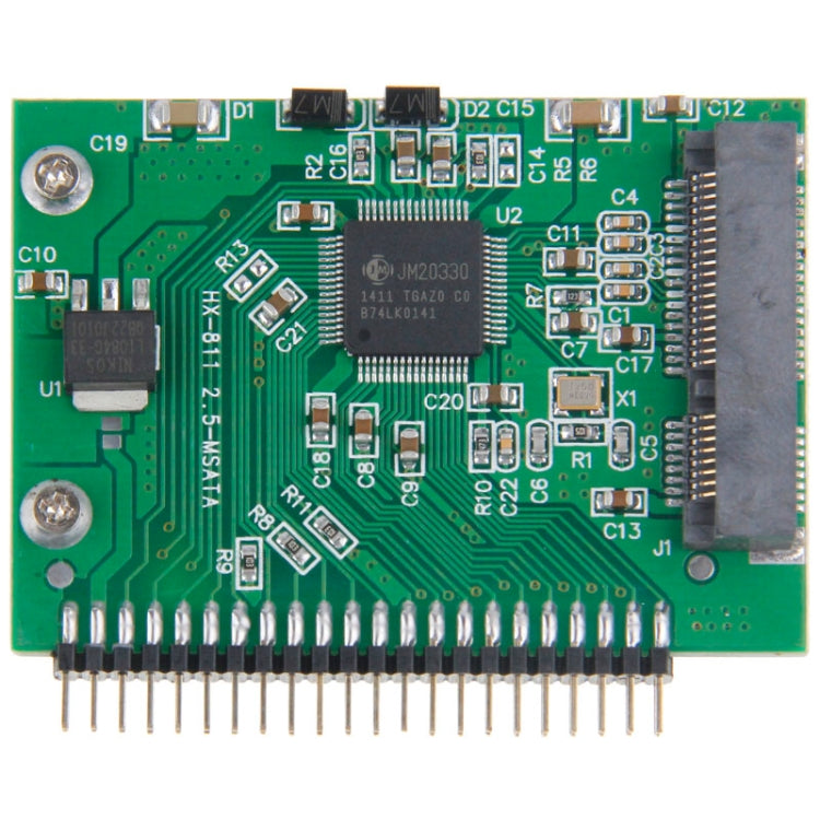 mSATA 迷你 PCI-E SSD 母頭轉 5V 2.5 吋 44 針 IDE 公頭轉換卡，5V