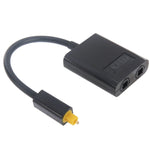 EMK 數字 Toslink 光纖音頻分配器 1 轉 2 線纜轉接器，適用於 DVD 播放器，1 轉 2