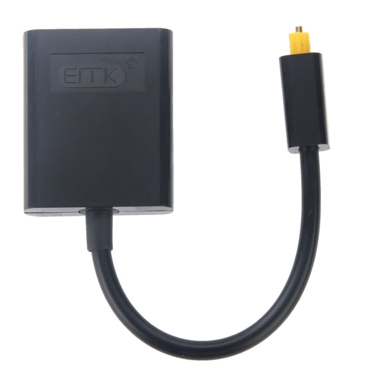 EMK 數字 Toslink 光纖音頻分配器 1 轉 2 線纜轉接器，適用於 DVD 播放器，1 轉 2