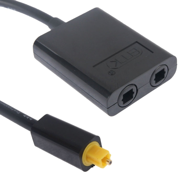 EMK 數字 Toslink 光纖音頻分配器 1 轉 2 線纜轉接器，適用於 DVD 播放器，1 轉 2