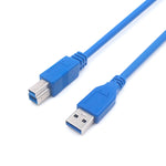 USB 3.0 A 公轉 B 公延長／數據傳輸／印表機線，長度：5m，長度：1.5m