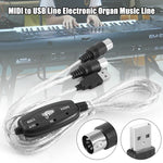 USB 轉 MIDI 介面電子鋼琴轉接線，長度：1.8m