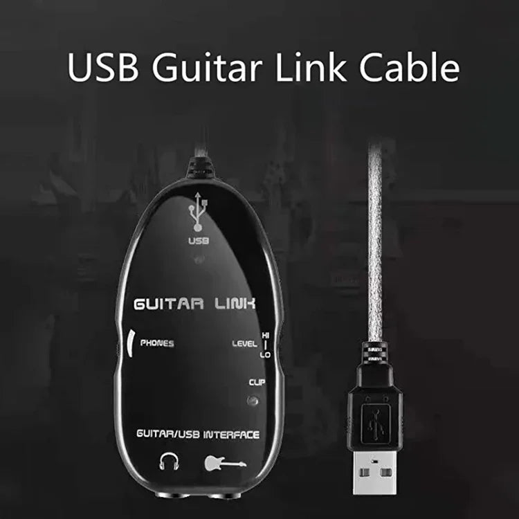 USB介面吉他連接線 PC / MAC錄音用，USB介面吉他連接線（黑色），USB介面吉他連接線（白色）