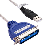 高品質 USB 2.0 轉平行 1284 36 針印表機轉接線，線長約 1m