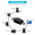 USB 2.0 母頭轉 Mini USB 5 針公頭轉接器（OTG 功能）