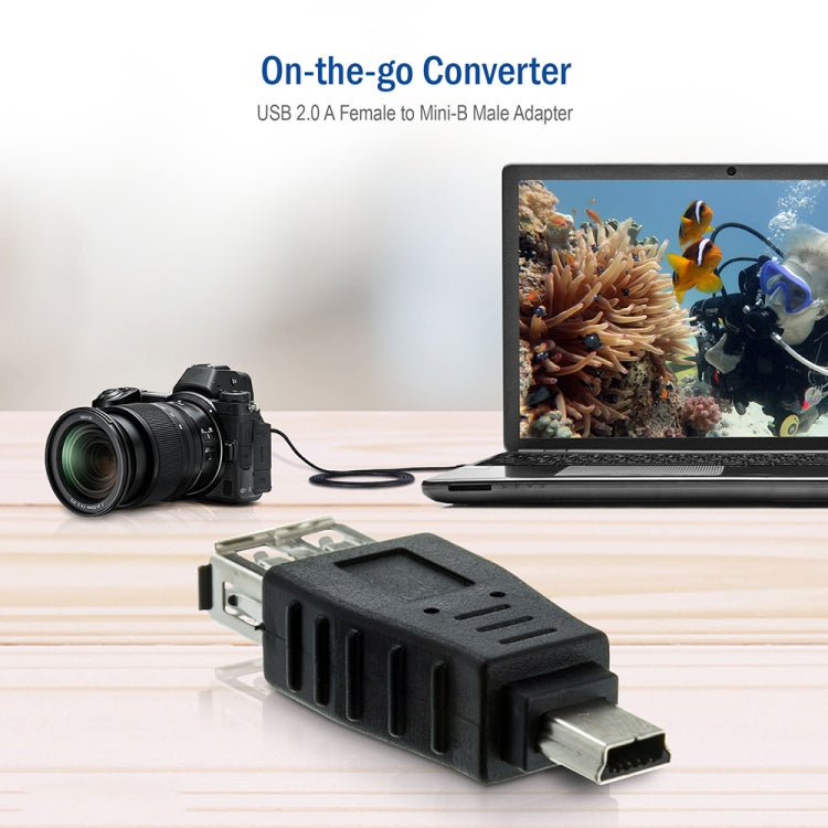 USB 2.0 母頭轉 Mini USB 5 針公頭轉接器（OTG 功能）