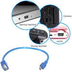 迷你5針USB轉USB 2.0 AF OTG轉接線，長度：22厘米（藍色），22厘米