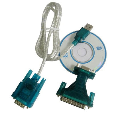USB轉RS232 9針公頭線及RS232 9針母頭轉RS232 25針公頭轉接器，單晶片，USB轉RS232單晶片