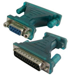 USB轉RS232 9針公頭線及RS232 9針母頭轉RS232 25針公頭轉接器，單晶片，USB轉RS232單晶片