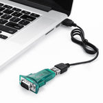 USB 2.0轉RS232串口DB9 9針公頭線轉換器，USB轉RS232
