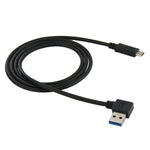 1米 USB-C / Type-C 3.1 公頭轉 USB 3.0 90 度左轉接頭線