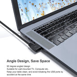 1米 USB-C / Type-C 3.1 公頭轉 USB 3.0 90 度左轉接頭線