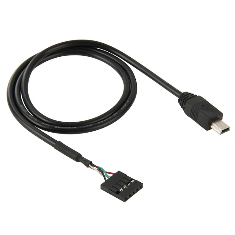 5針主機板母座轉迷你 USB 公頭轉接線，長度：50cm，5針主機板轉迷你 USB