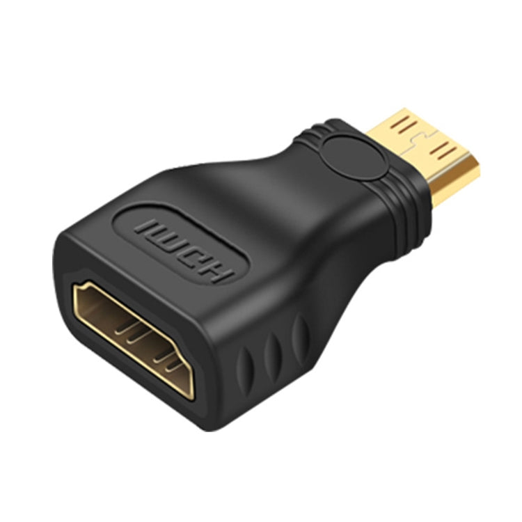 鍍金迷你 HDMI 公頭轉 HDMI 19針母頭轉接器，迷你 HDMI 公頭轉 HDMI 母頭