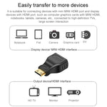 鍍金迷你 HDMI 公頭轉 HDMI 19針母頭轉接器，迷你 HDMI 公頭轉 HDMI 母頭