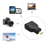 微型 HDMI 公頭轉 HDMI 母頭轉接器（金鍍），微型 HDMI 公頭轉 HDMI 母頭