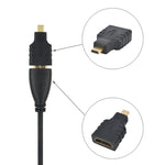 微型 HDMI 公頭轉 HDMI 母頭轉接器（金鍍），微型 HDMI 公頭轉 HDMI 母頭