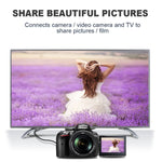 1米鍍金3D 1080P微型HDMI公對HDMI公線，適用手機、相機、GoPro，鍍金微型HDMI，長度：1米