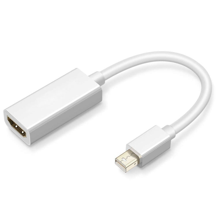 全高清1080P迷你DisplayPort公對HDMI母端線轉接器，長度：20公分，迷你DP轉HDMI白色