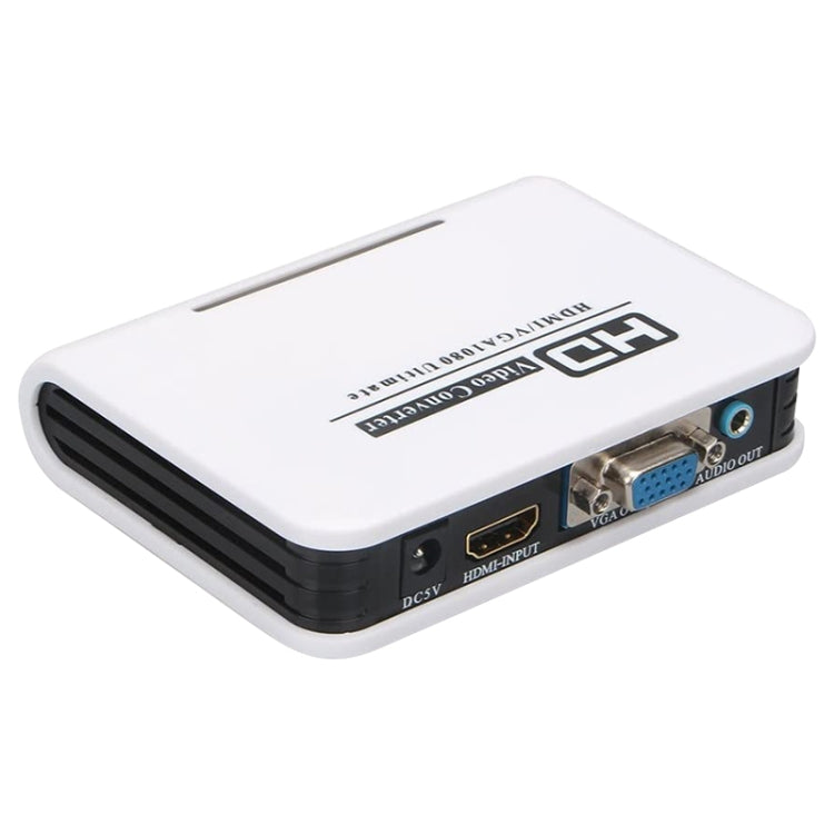 1080P HDMI轉VGA數位轉類比視頻音訊轉換線，適用Xbox 360 PS3 PS4 PC筆電電視盒投影機，HDMI轉VGA（白色）