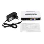 1080P HDMI轉VGA數位轉類比視頻音訊轉換線，適用Xbox 360 PS3 PS4 PC筆電電視盒投影機，HDMI轉VGA（白色）