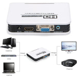 1080P HDMI轉VGA數位轉類比視頻音訊轉換線，適用Xbox 360 PS3 PS4 PC筆電電視盒投影機，HDMI轉VGA（白色）
