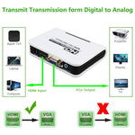 1080P HDMI轉VGA數位轉類比視頻音訊轉換線，適用Xbox 360 PS3 PS4 PC筆電電視盒投影機，HDMI轉VGA（白色）