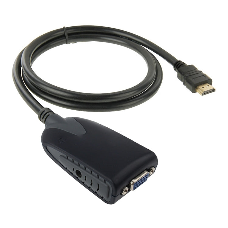HDMI 公頭轉 VGA 母頭轉接器附音頻線，長度：50cm