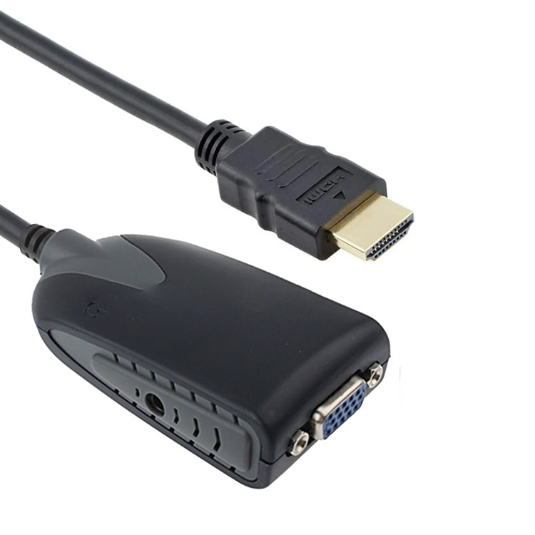 HDMI 公頭轉 VGA 母頭轉接器附音頻線，長度：50cm