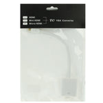 22cm Micro HDMI 公頭轉 VGA 母頭視頻轉接線，支援全高清 1080P，Micro HDMI 公頭轉 VGA 母頭