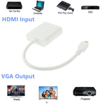 22cm Micro HDMI 公頭轉 VGA 母頭視頻轉接線，支援全高清 1080P，Micro HDMI 公頭轉 VGA 母頭