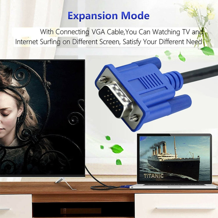 1.5 米高品質 VGA 15 針公頭對 VGA 15 針公頭線，適用 LCD 螢幕/投影機，1.5 米